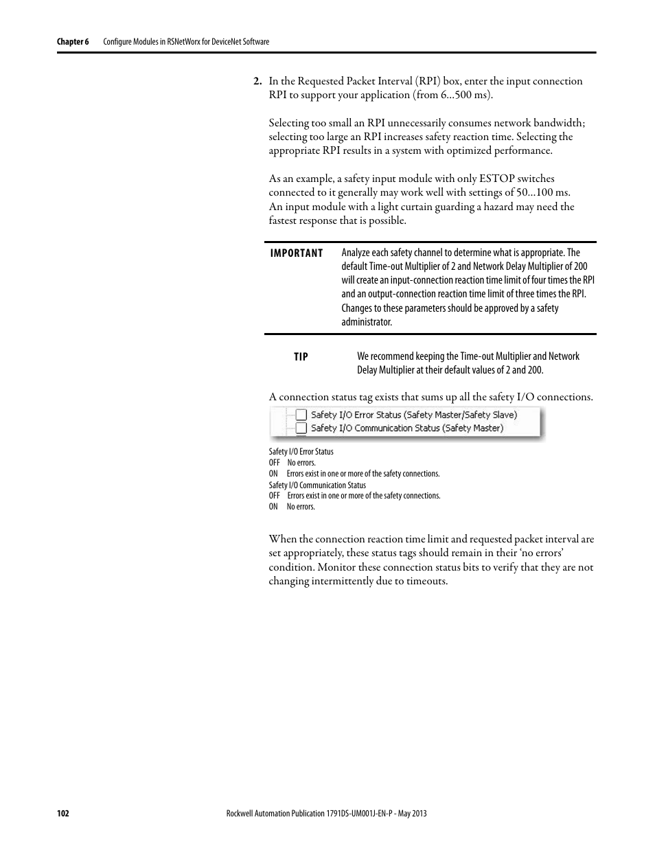 Rockwell Automation 1791DS-IBxxxx Guard I/O DeviceNet Safety Modules User Manual | Page 102 / 178