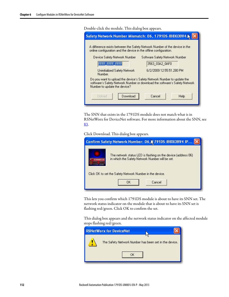 Rockwell Automation 1791DS-IBxxxx Guard I/O DeviceNet Safety Modules User Manual | Page 112 / 178