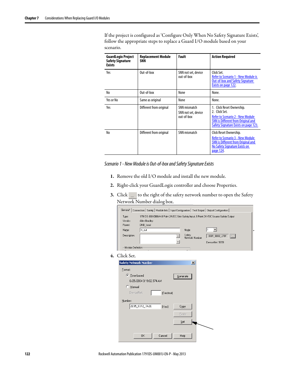 Rockwell Automation 1791DS-IBxxxx Guard I/O DeviceNet Safety Modules User Manual | Page 122 / 178