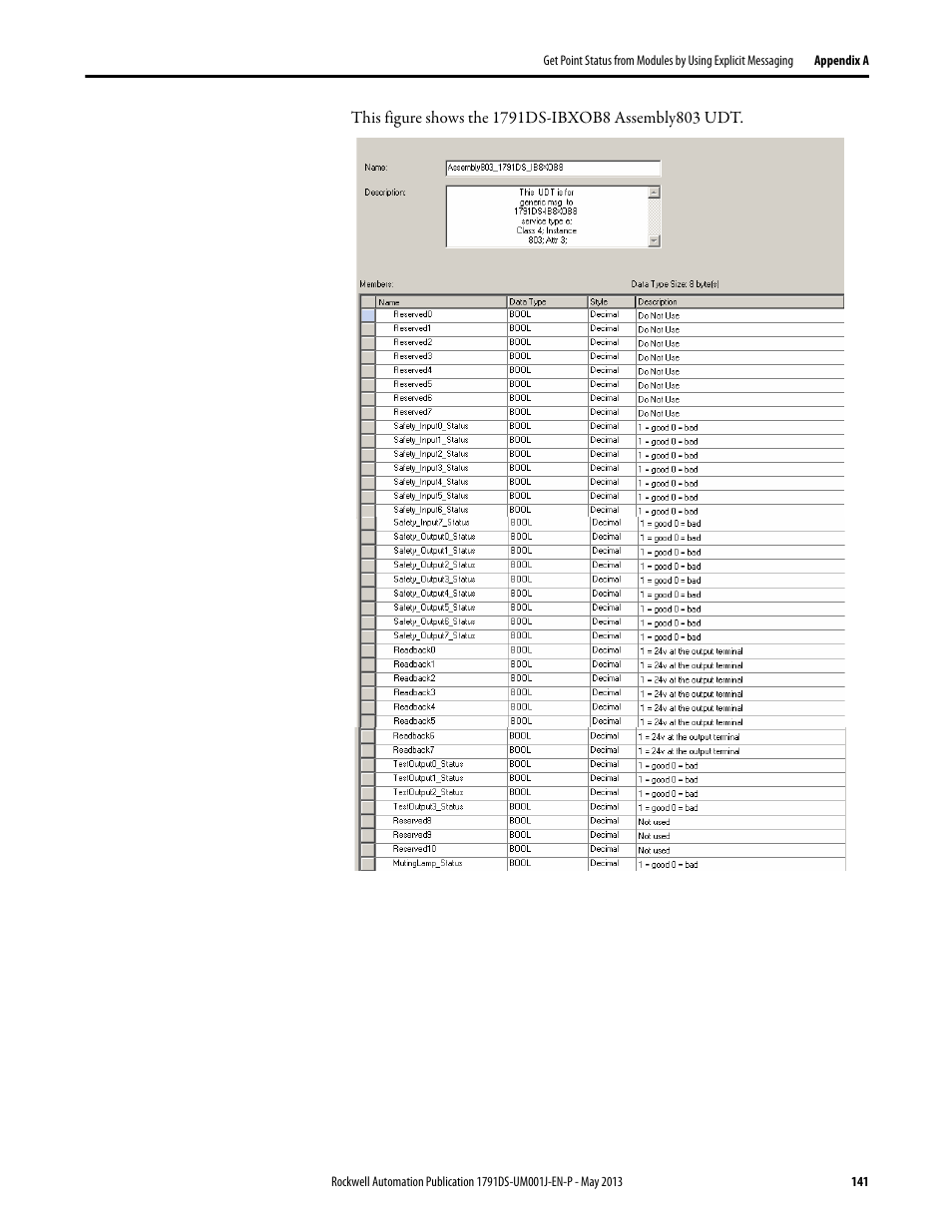 Rockwell Automation 1791DS-IBxxxx Guard I/O DeviceNet Safety Modules User Manual | Page 141 / 178