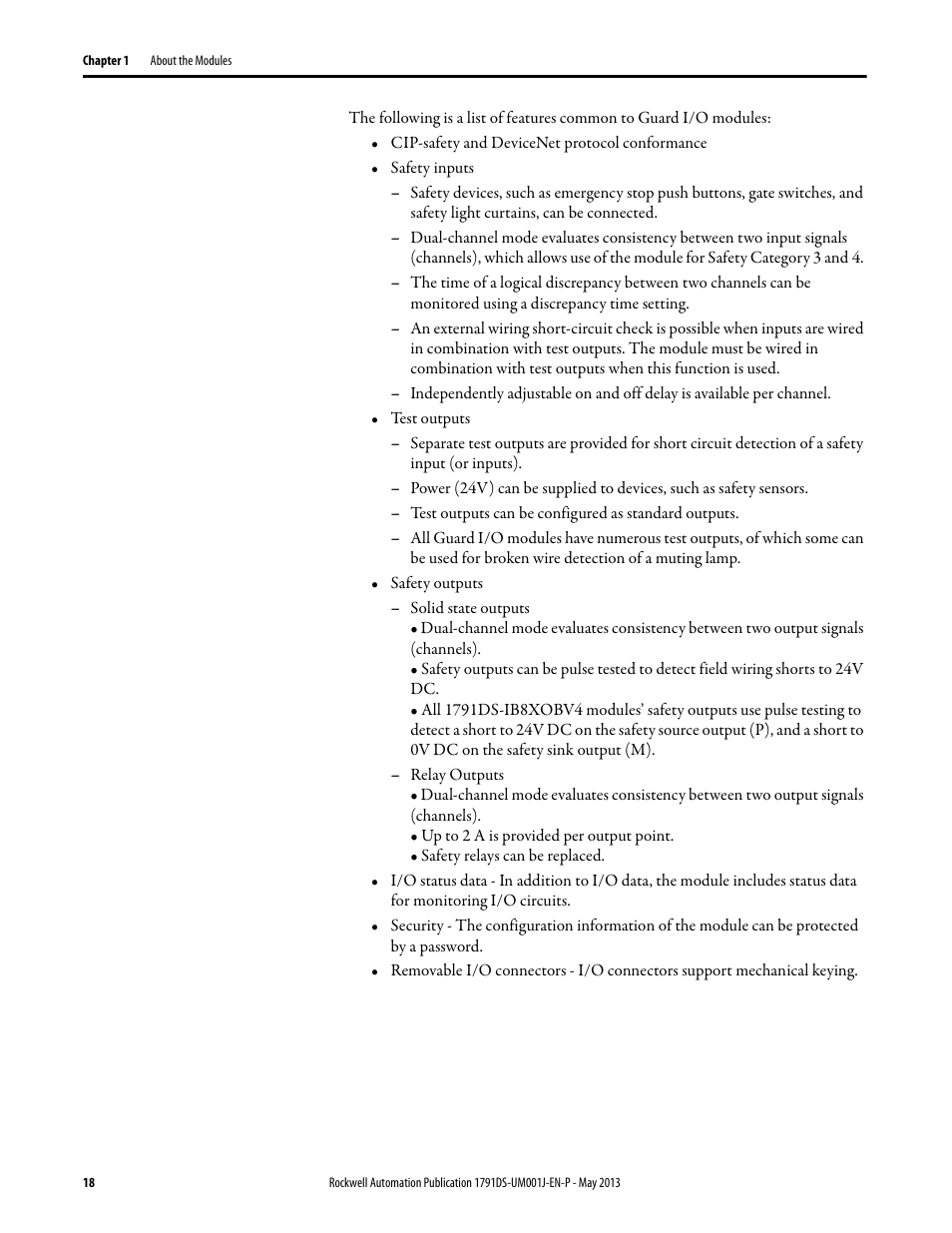 Rockwell Automation 1791DS-IBxxxx Guard I/O DeviceNet Safety Modules User Manual | Page 18 / 178