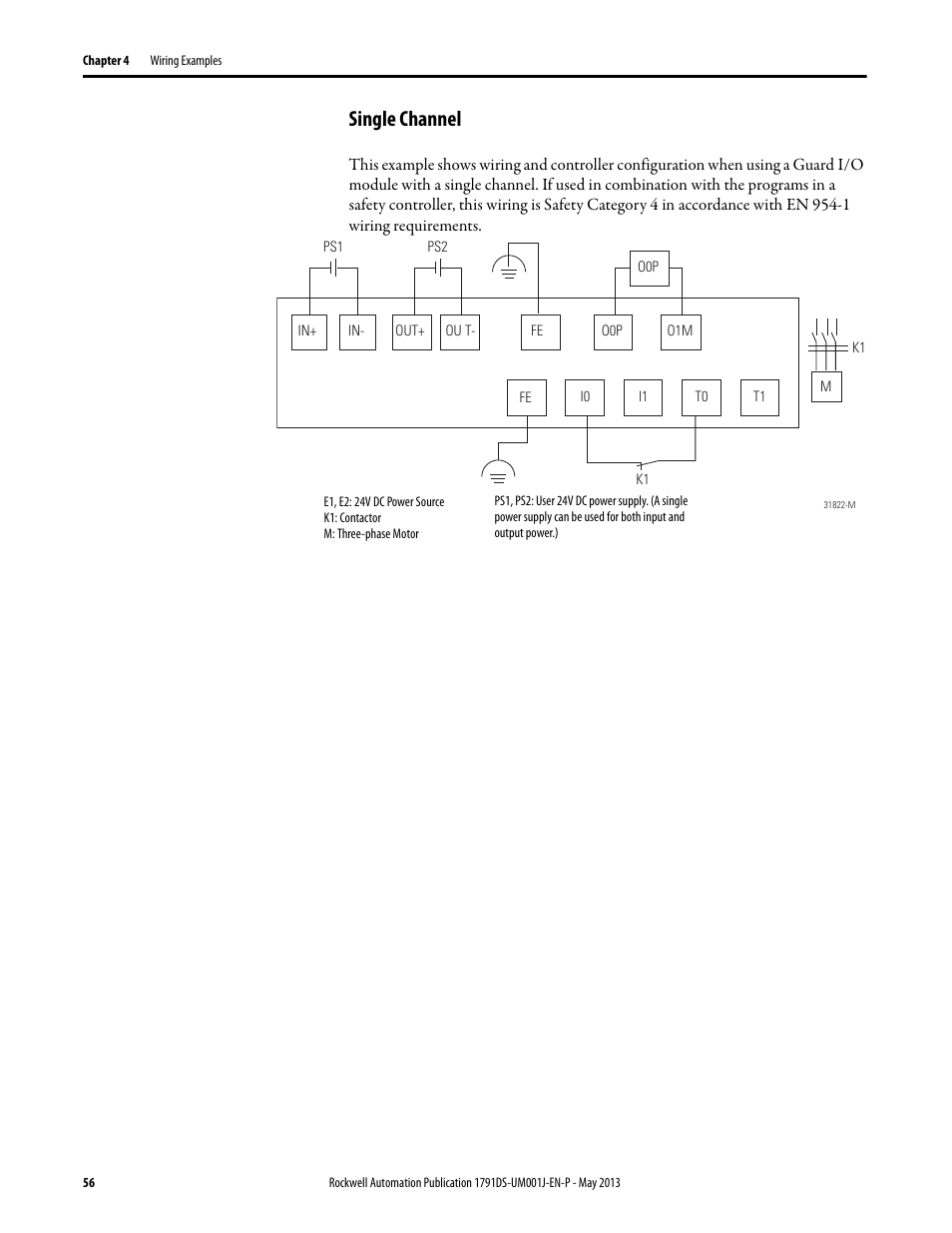 Single channel | Rockwell Automation 1791DS-IBxxxx Guard I/O DeviceNet Safety Modules User Manual | Page 56 / 178