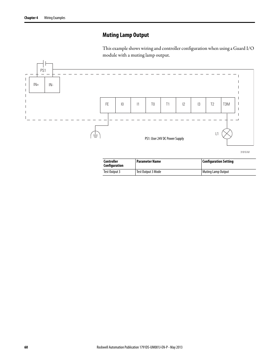 Muting lamp output | Rockwell Automation 1791DS-IBxxxx Guard I/O DeviceNet Safety Modules User Manual | Page 60 / 178