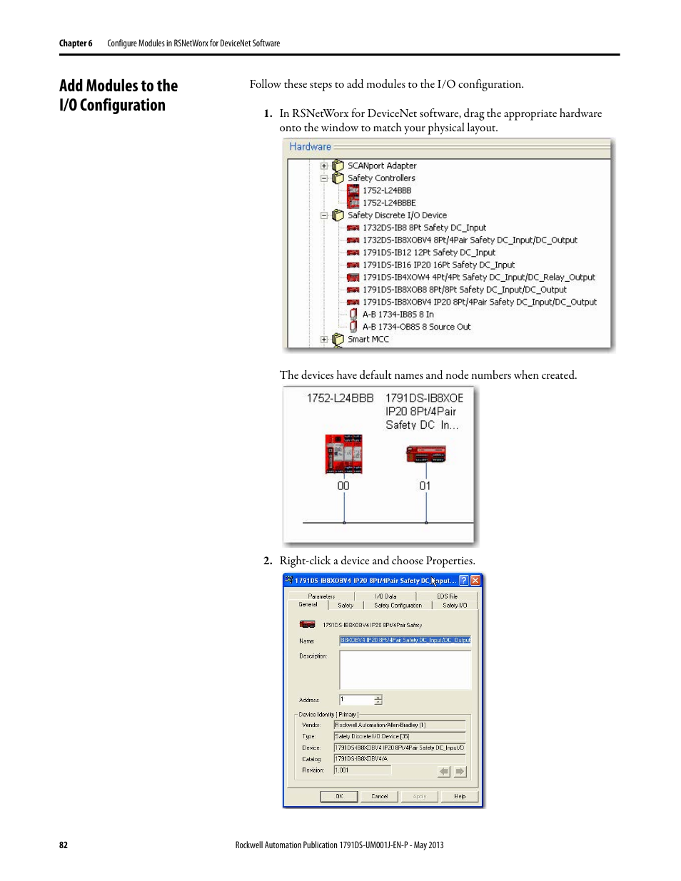 Add modules to the i/o configuration | Rockwell Automation 1791DS-IBxxxx Guard I/O DeviceNet Safety Modules User Manual | Page 82 / 178