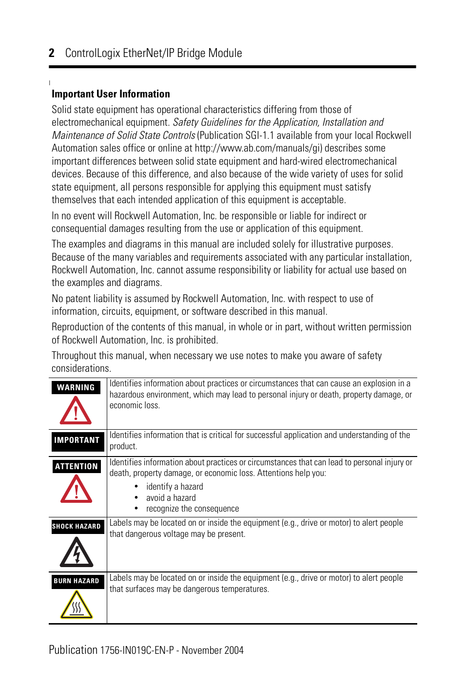 Rockwell Automation 1756-ENBT ControlLogix EtherNet/IP Bridge Module Installation Instructions User Manual | Page 2 / 20