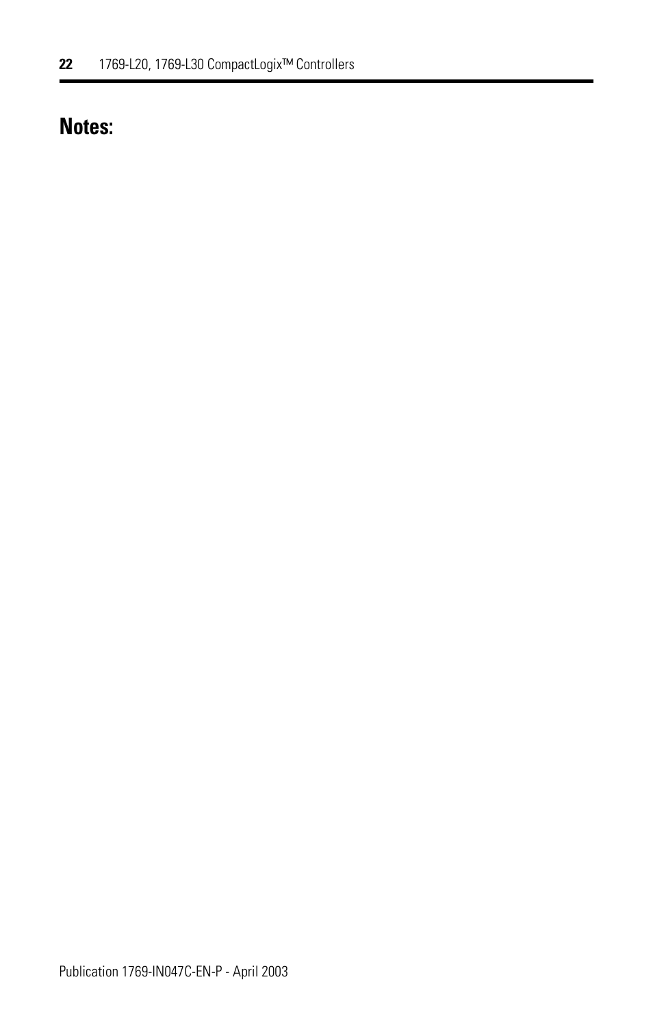 Rockwell Automation 1769-L20_L30 CompactLogix Controller Installation Instructions User Manual | Page 22 / 24