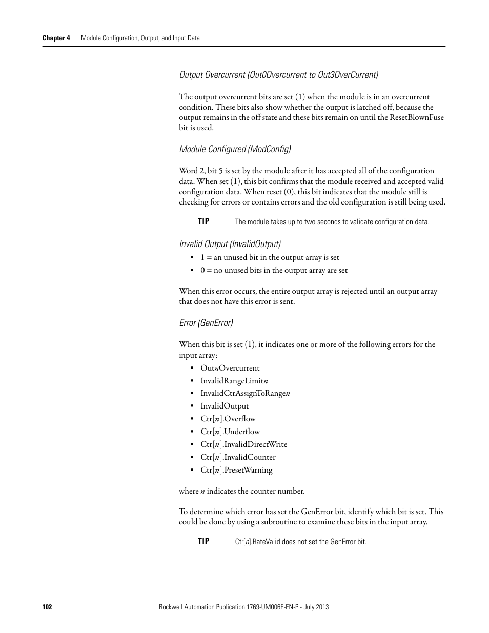 Rockwell Automation 1769-HSC Compact High Speed Counter Module User Manual | Page 102 / 170