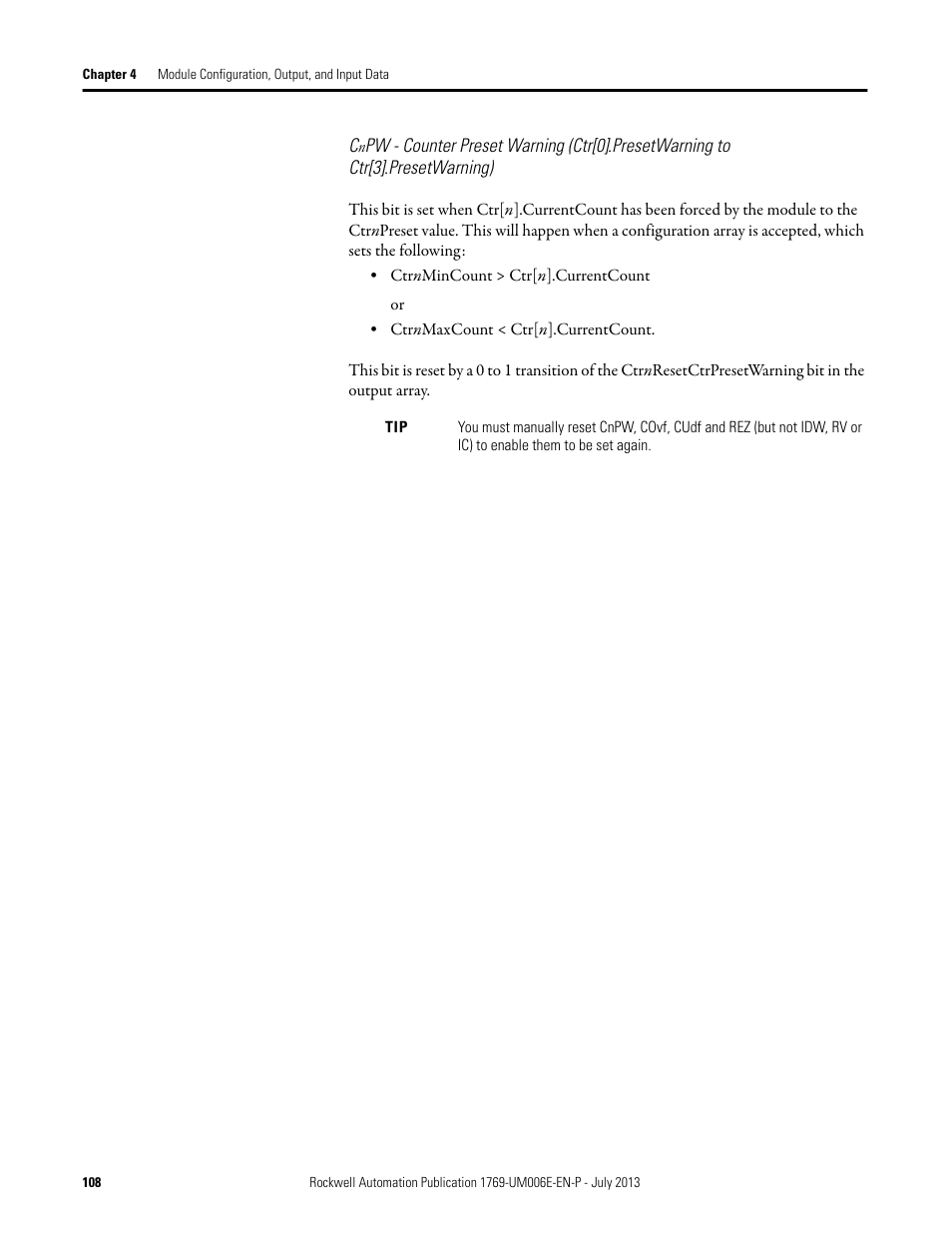 Rockwell Automation 1769-HSC Compact High Speed Counter Module User Manual | Page 108 / 170