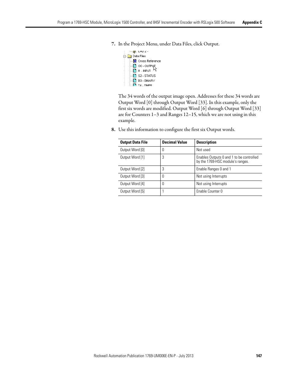 Rockwell Automation 1769-HSC Compact High Speed Counter Module User Manual | Page 147 / 170