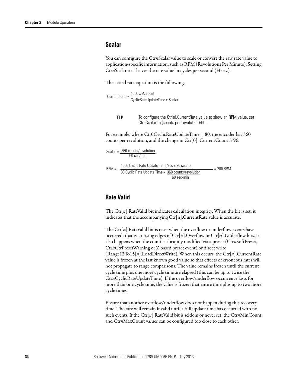 Scalar, Rate valid, Scalar rate valid | Rockwell Automation 1769-HSC Compact High Speed Counter Module User Manual | Page 34 / 170