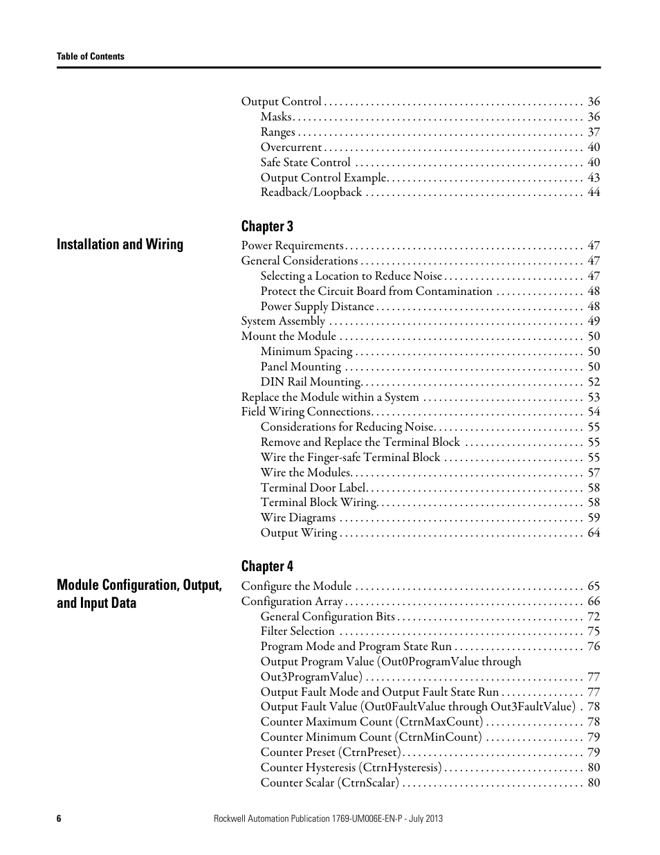 Rockwell Automation 1769-HSC Compact High Speed Counter Module User Manual | Page 6 / 170