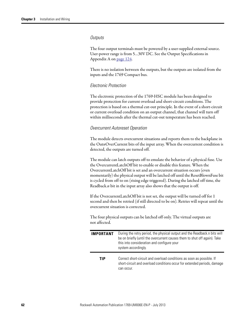 Rockwell Automation 1769-HSC Compact High Speed Counter Module User Manual | Page 62 / 170