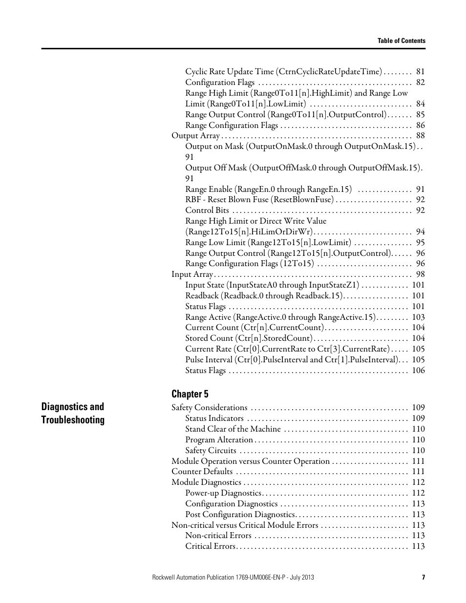 Rockwell Automation 1769-HSC Compact High Speed Counter Module User Manual | Page 7 / 170