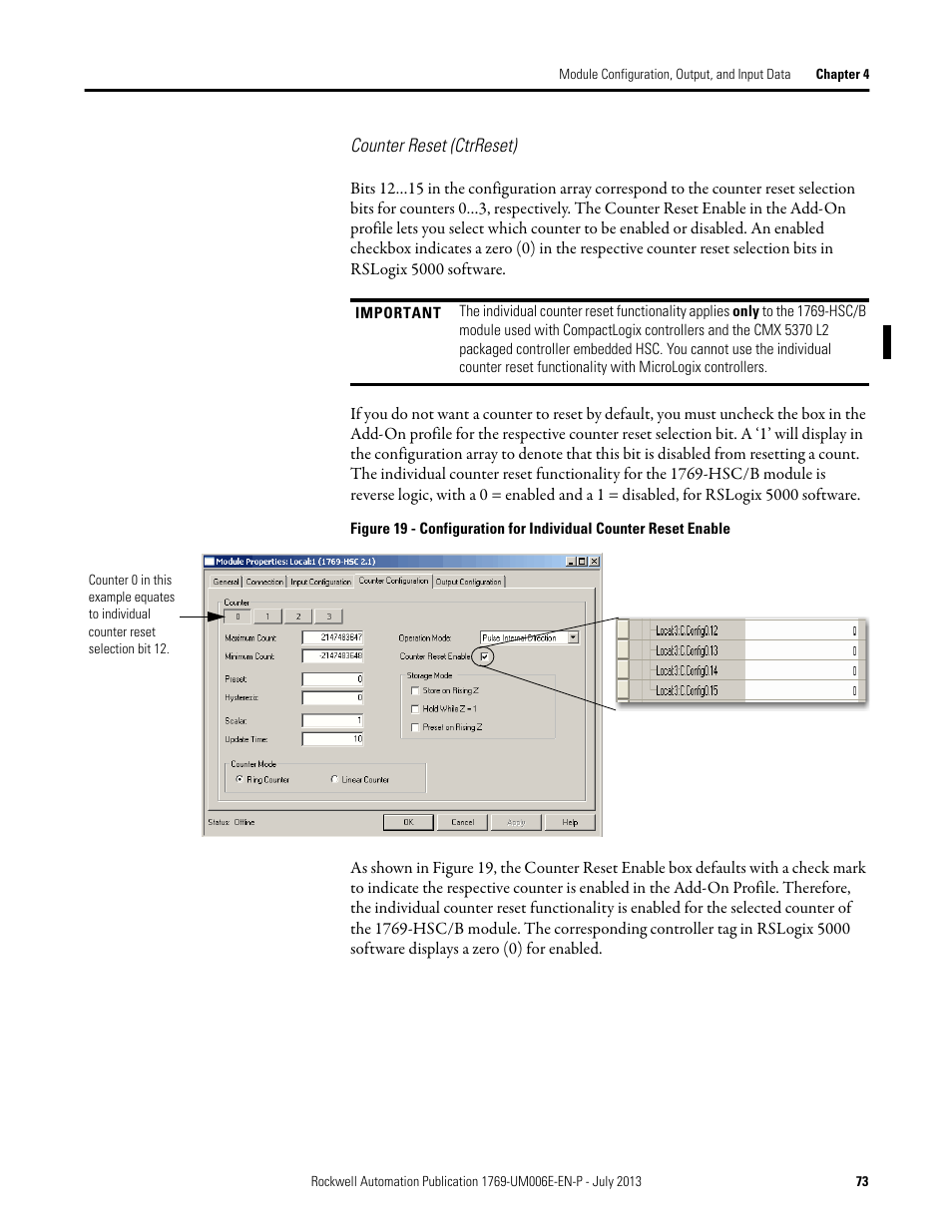 Rockwell Automation 1769-HSC Compact High Speed Counter Module User Manual | Page 73 / 170