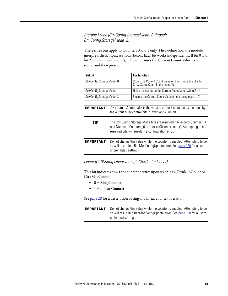 Rockwell Automation 1769-HSC Compact High Speed Counter Module User Manual | Page 83 / 170