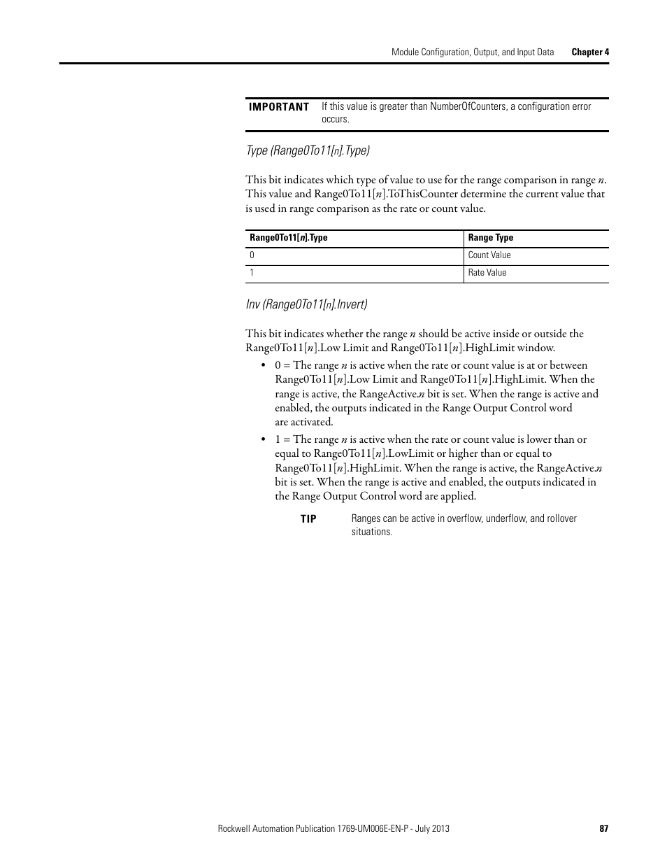 Rockwell Automation 1769-HSC Compact High Speed Counter Module User Manual | Page 87 / 170