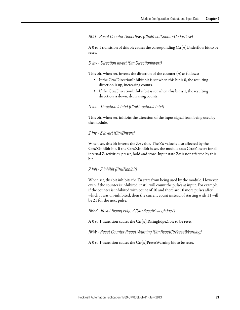 Rockwell Automation 1769-HSC Compact High Speed Counter Module User Manual | Page 93 / 170