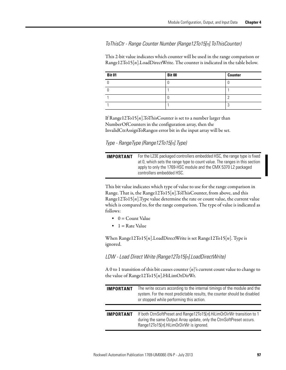 Rockwell Automation 1769-HSC Compact High Speed Counter Module User Manual | Page 97 / 170