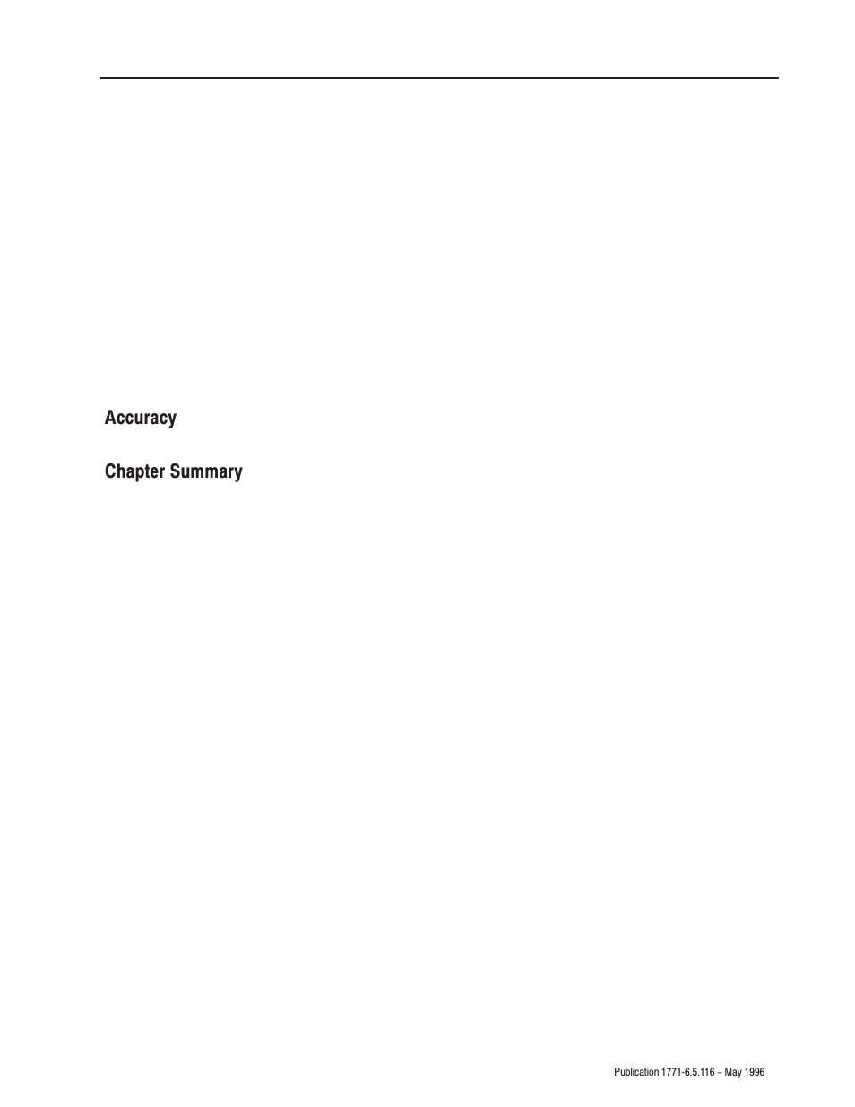 Accuracy chapter summary | Rockwell Automation 1771-IFF/A,D17716.5.116 FAST ANALOG INPUT MODULE User Manual | Page 29 / 94