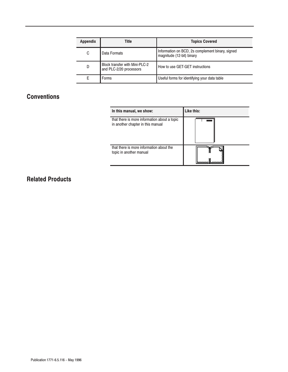 Conventions related products | Rockwell Automation 1771-IFF/A,D17716.5.116 FAST ANALOG INPUT MODULE User Manual | Page 4 / 94