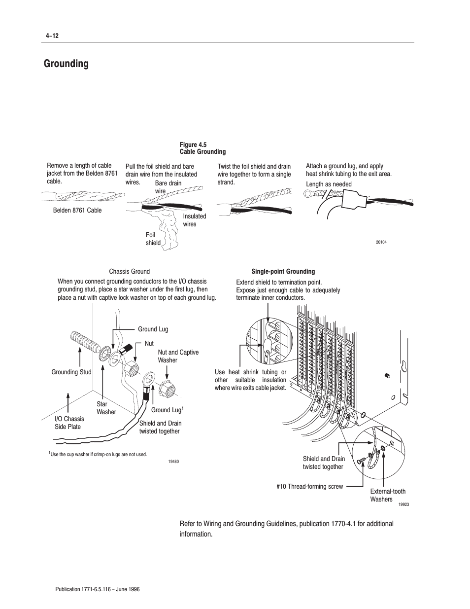 Grounding | Rockwell Automation 1771-IFF/A,D17716.5.116 FAST ANALOG INPUT MODULE User Manual | Page 42 / 94