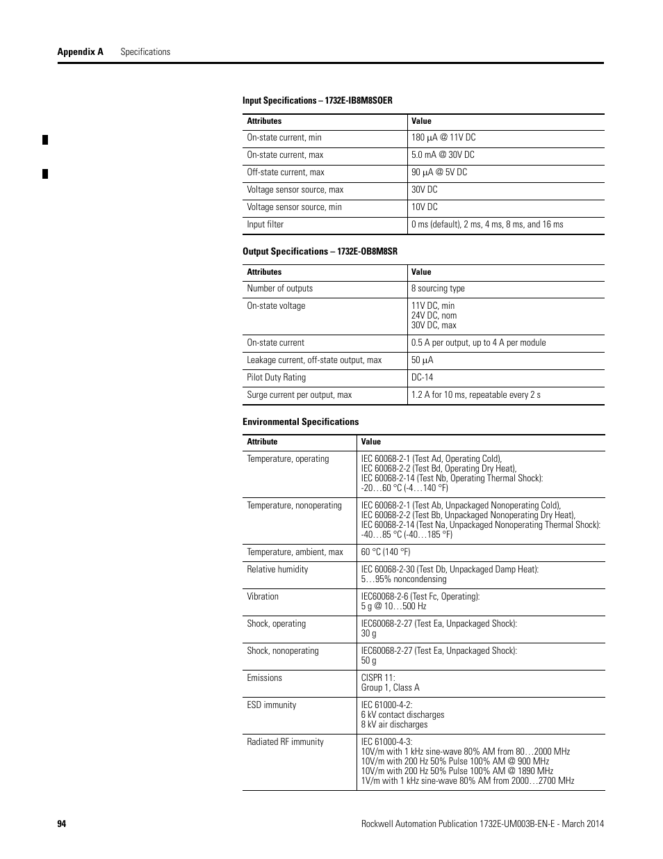 Rockwell Automation 1732E-OB8M8SR EtherNet/IP Dual Port 8-Point SOE Input and Scheduled Output Modules UM User Manual | Page 104 / 146