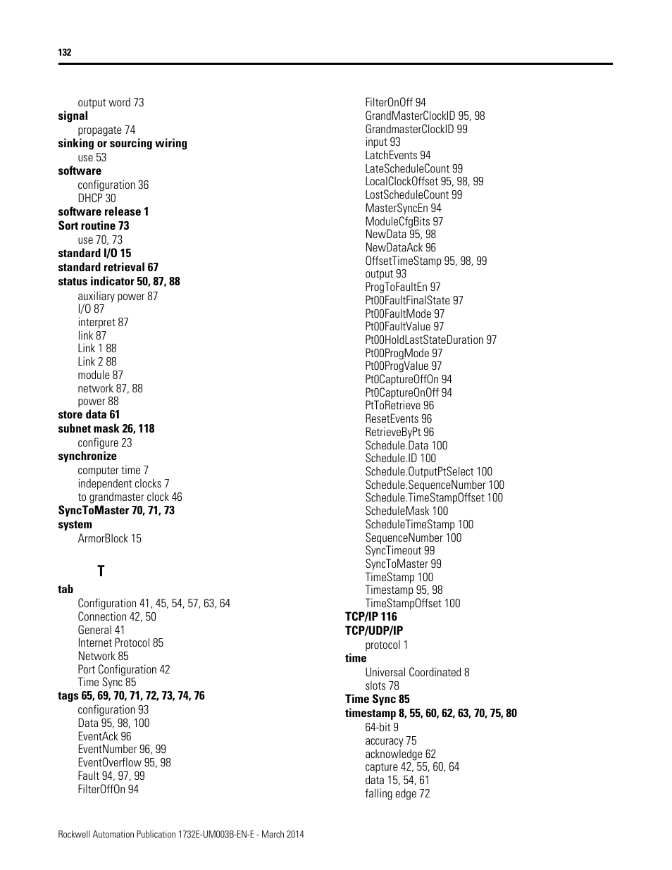 Rockwell Automation 1732E-OB8M8SR EtherNet/IP Dual Port 8-Point SOE Input and Scheduled Output Modules UM User Manual | Page 142 / 146