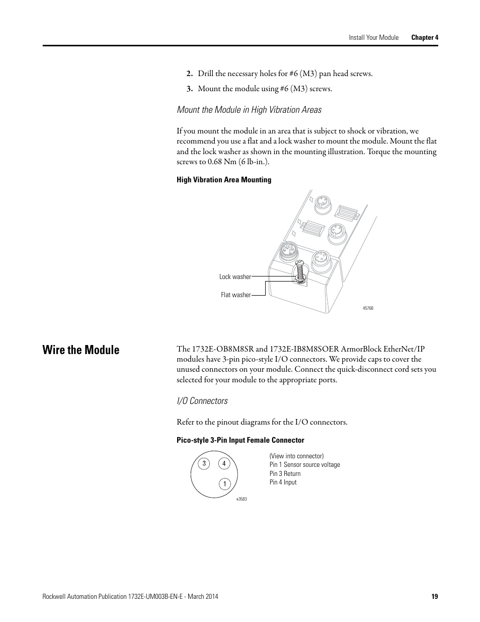 Wire the module | Rockwell Automation 1732E-OB8M8SR EtherNet/IP Dual Port 8-Point SOE Input and Scheduled Output Modules UM User Manual | Page 29 / 146