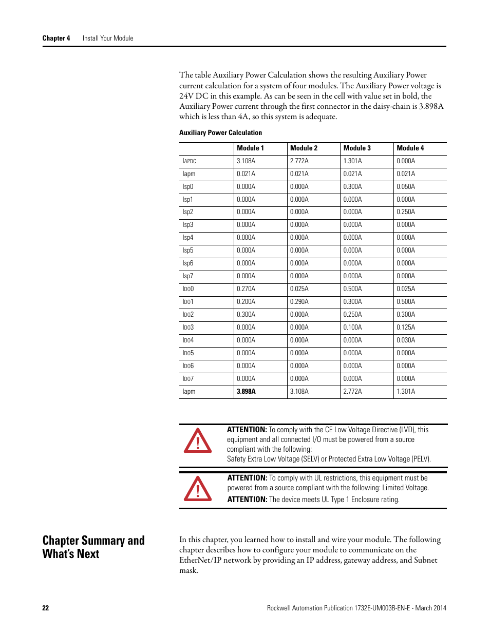 Chapter summary and what’s next | Rockwell Automation 1732E-OB8M8SR EtherNet/IP Dual Port 8-Point SOE Input and Scheduled Output Modules UM User Manual | Page 32 / 146