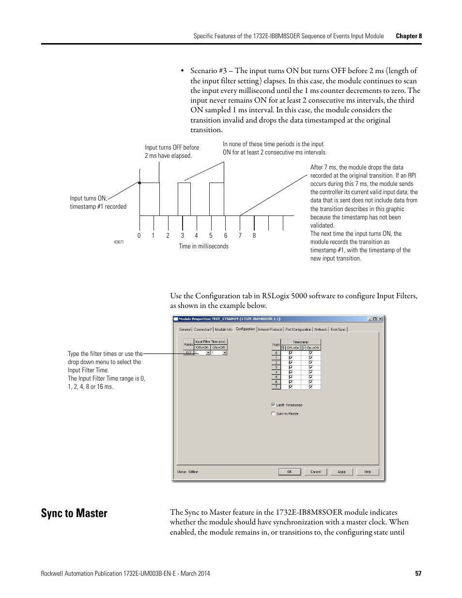 Sync to master | Rockwell Automation 1732E-OB8M8SR EtherNet/IP Dual Port 8-Point SOE Input and Scheduled Output Modules UM User Manual | Page 67 / 146