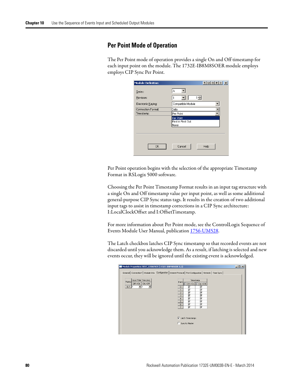 Per point mode of operation | Rockwell Automation 1732E-OB8M8SR EtherNet/IP Dual Port 8-Point SOE Input and Scheduled Output Modules UM User Manual | Page 90 / 146