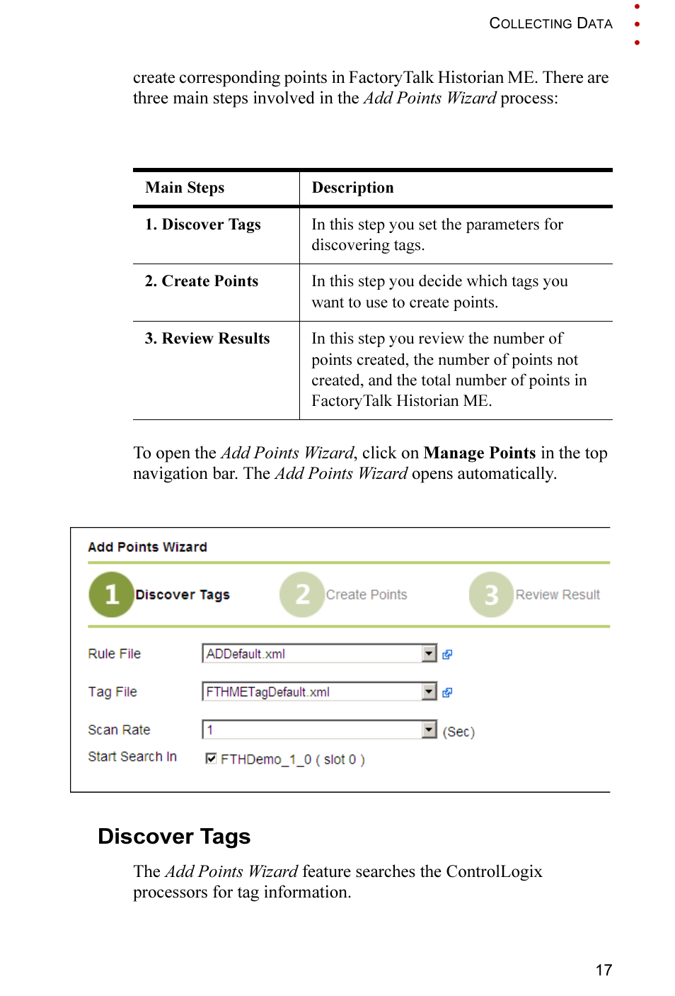 Discover tags | Rockwell Automation FactoryTalk Historian ME 2.2 Quick Start Guide User Manual | Page 21 / 48