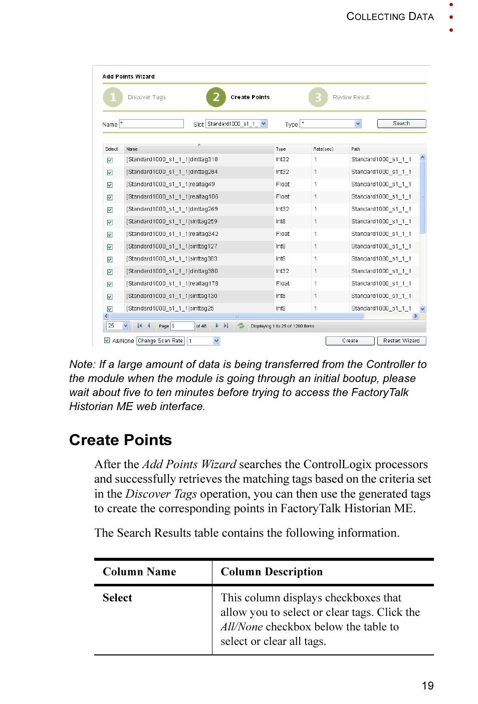 Create points | Rockwell Automation FactoryTalk Historian ME 2.2 Quick Start Guide User Manual | Page 23 / 48