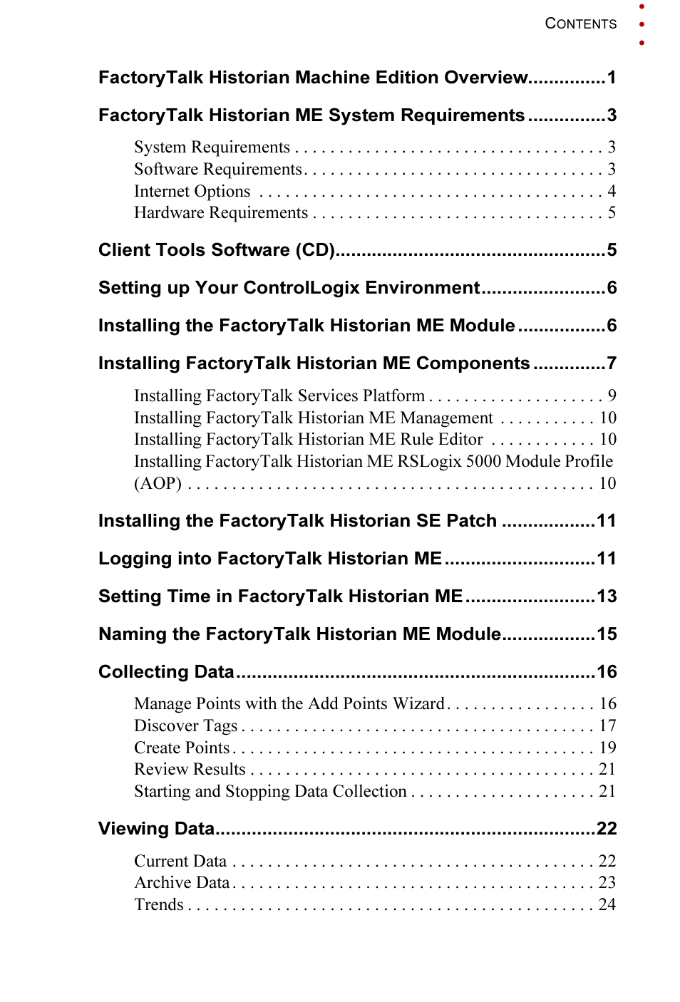 Rockwell Automation FactoryTalk Historian ME 2.2 Quick Start Guide User Manual | Page 3 / 48