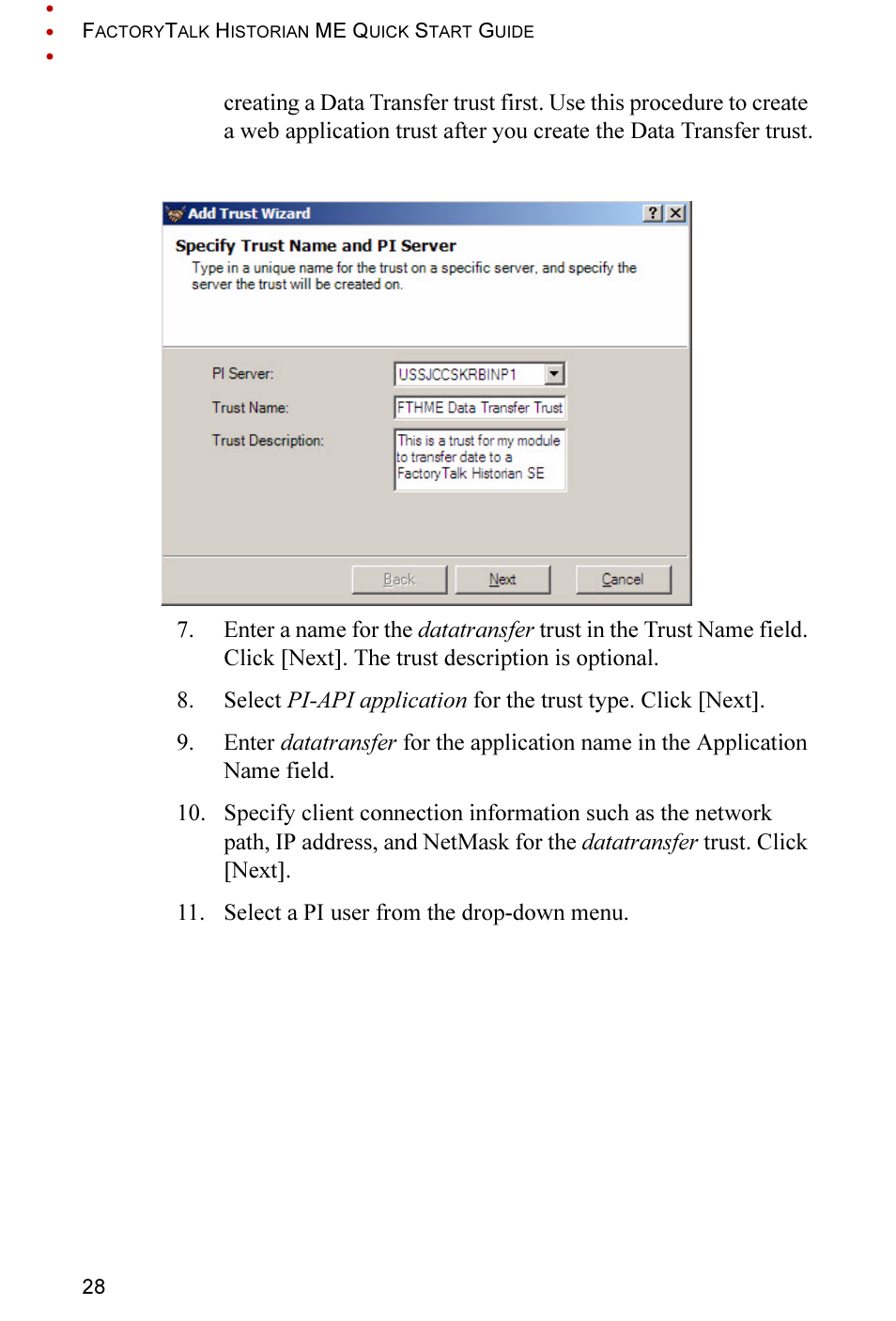 Rockwell Automation FactoryTalk Historian ME 2.2 Quick Start Guide User Manual | Page 32 / 48