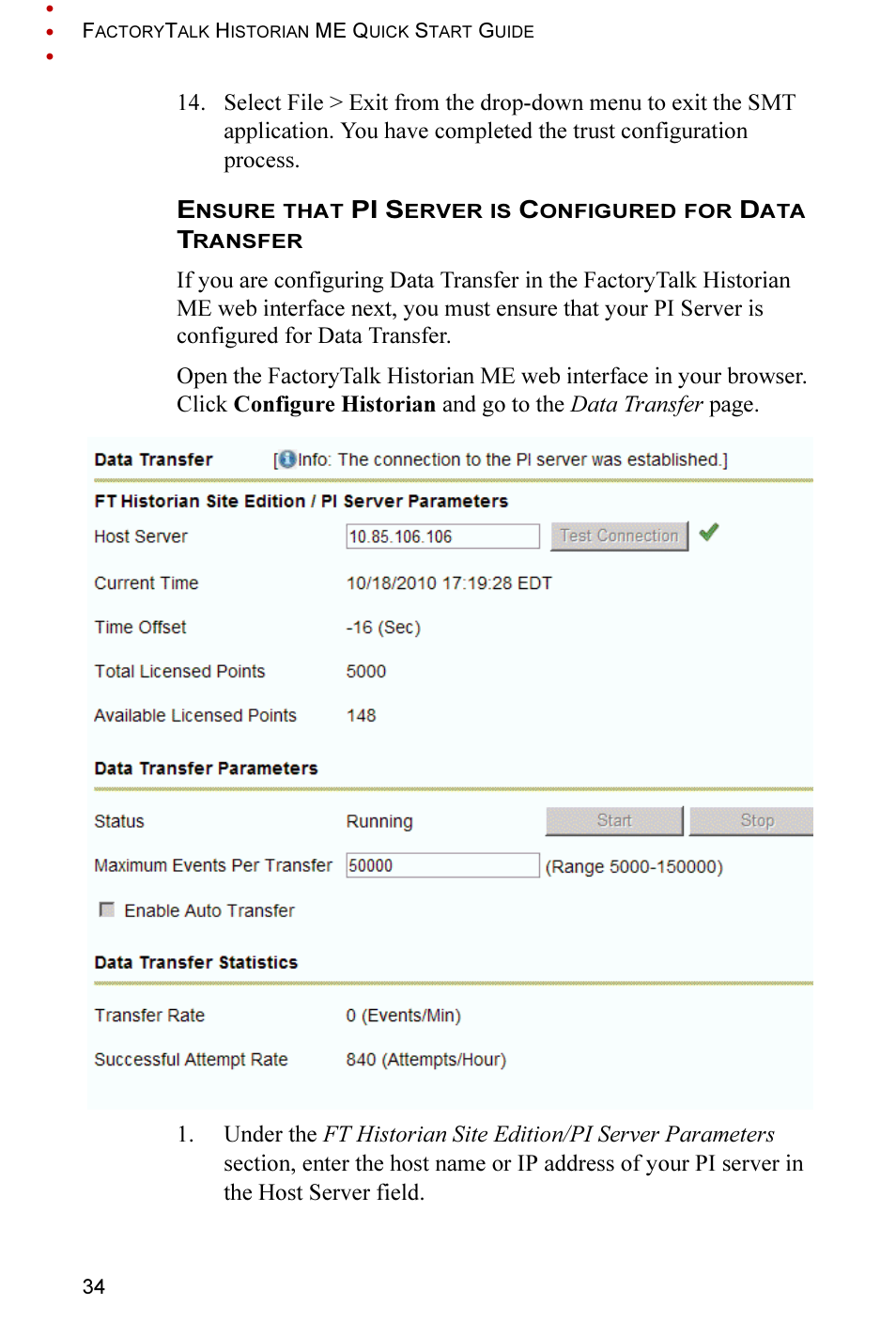 Rockwell Automation FactoryTalk Historian ME 2.2 Quick Start Guide User Manual | Page 38 / 48