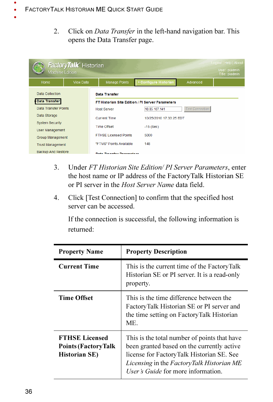 Rockwell Automation FactoryTalk Historian ME 2.2 Quick Start Guide User Manual | Page 40 / 48