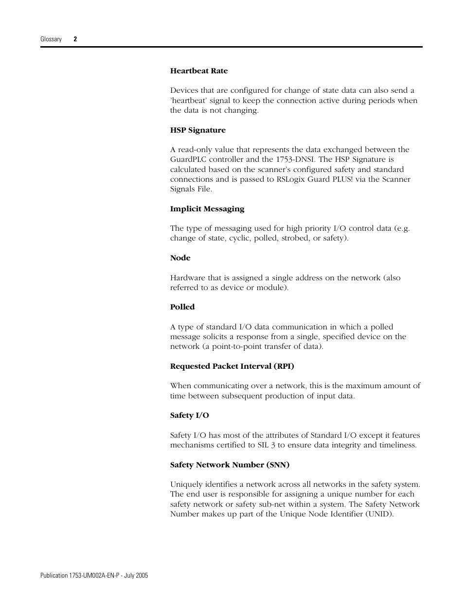 Rockwell Automation 1753-DNSI DeviceNet Safety Scanner for GuardPLC Controllers User Manual | Page 122 / 132