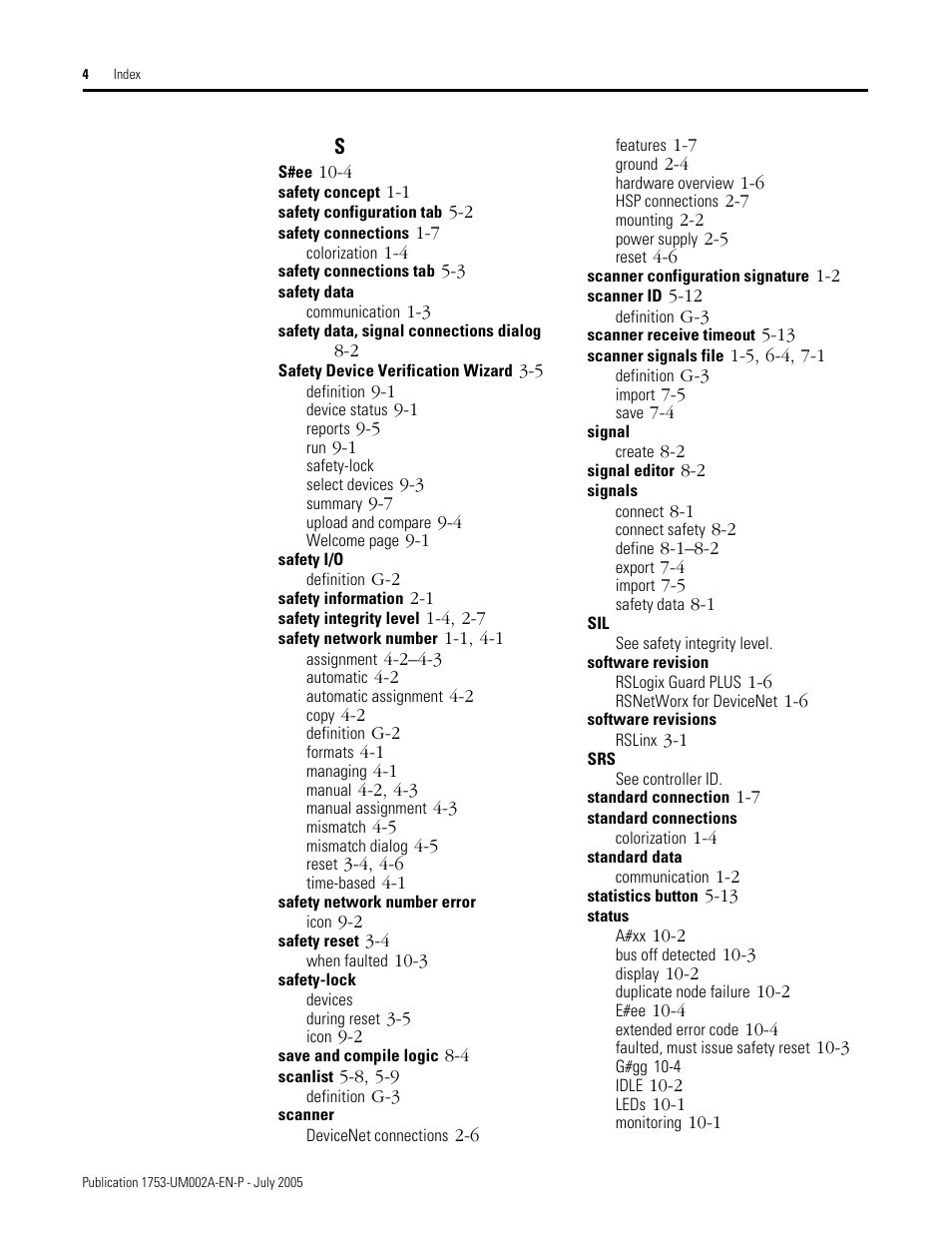 Rockwell Automation 1753-DNSI DeviceNet Safety Scanner for GuardPLC Controllers User Manual | Page 128 / 132