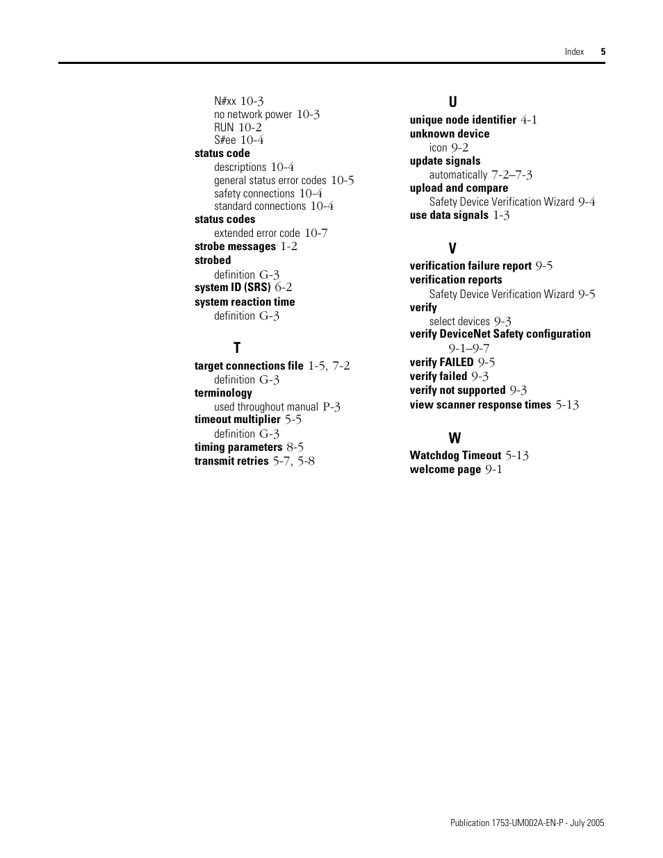 Rockwell Automation 1753-DNSI DeviceNet Safety Scanner for GuardPLC Controllers User Manual | Page 129 / 132