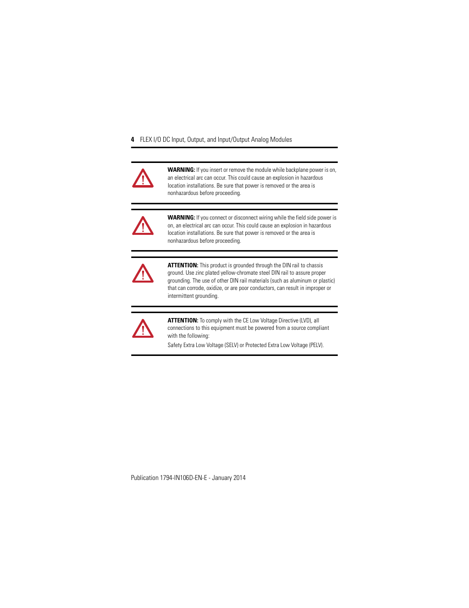 Rockwell Automation 1794-IE8XOE4 FLEX I/O DC Input, Output, and Input/Output Analog Modules Installation User Manual | Page 4 / 20