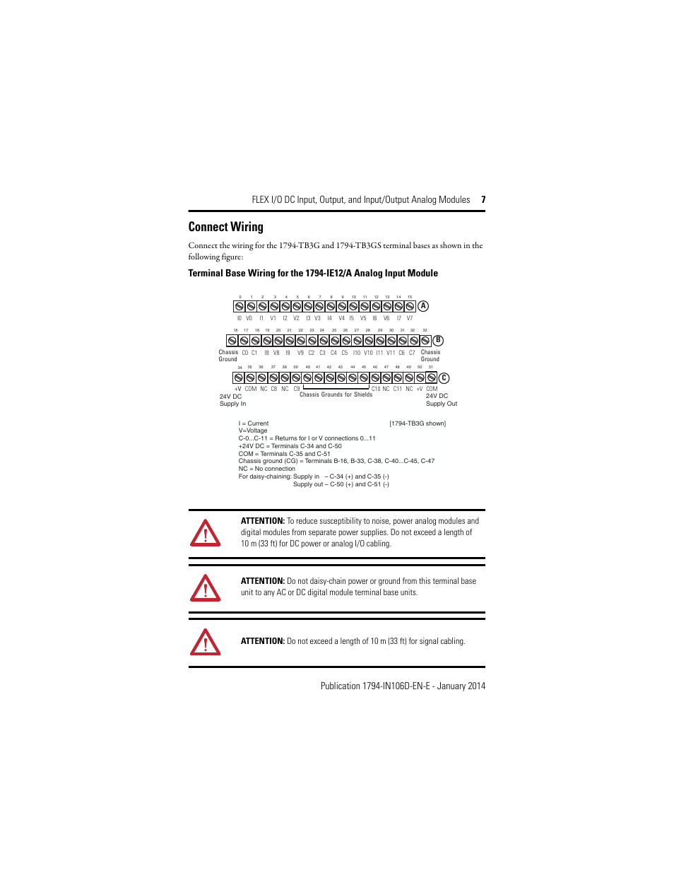 Connect wiring | Rockwell Automation 1794-IE8XOE4 FLEX I/O DC Input, Output, and Input/Output Analog Modules Installation User Manual | Page 7 / 20