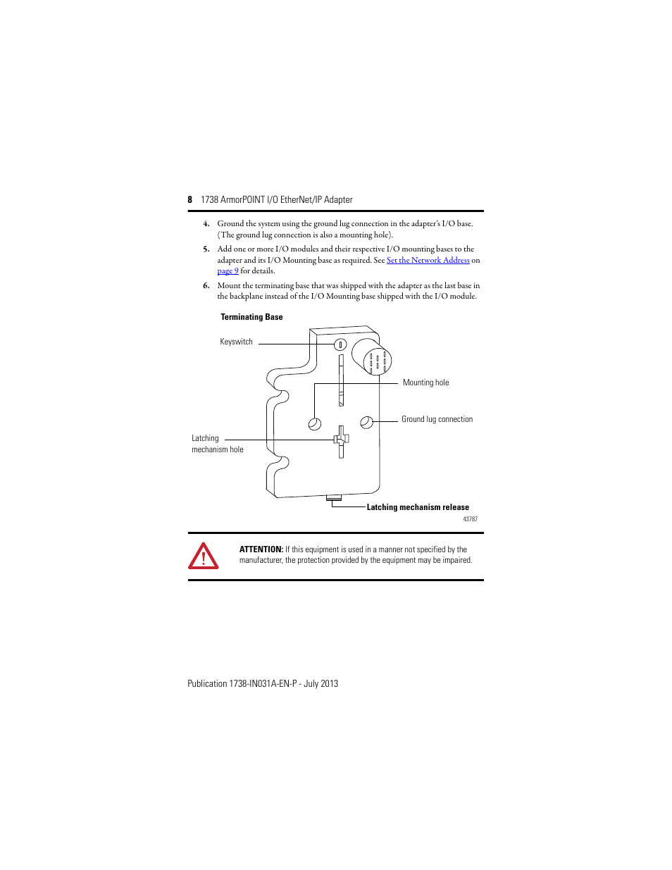 Rockwell Automation 1738-AENT, Series B ArmorPOINT I/O EtherNet/IP Adapter User Manual | Page 8 / 20