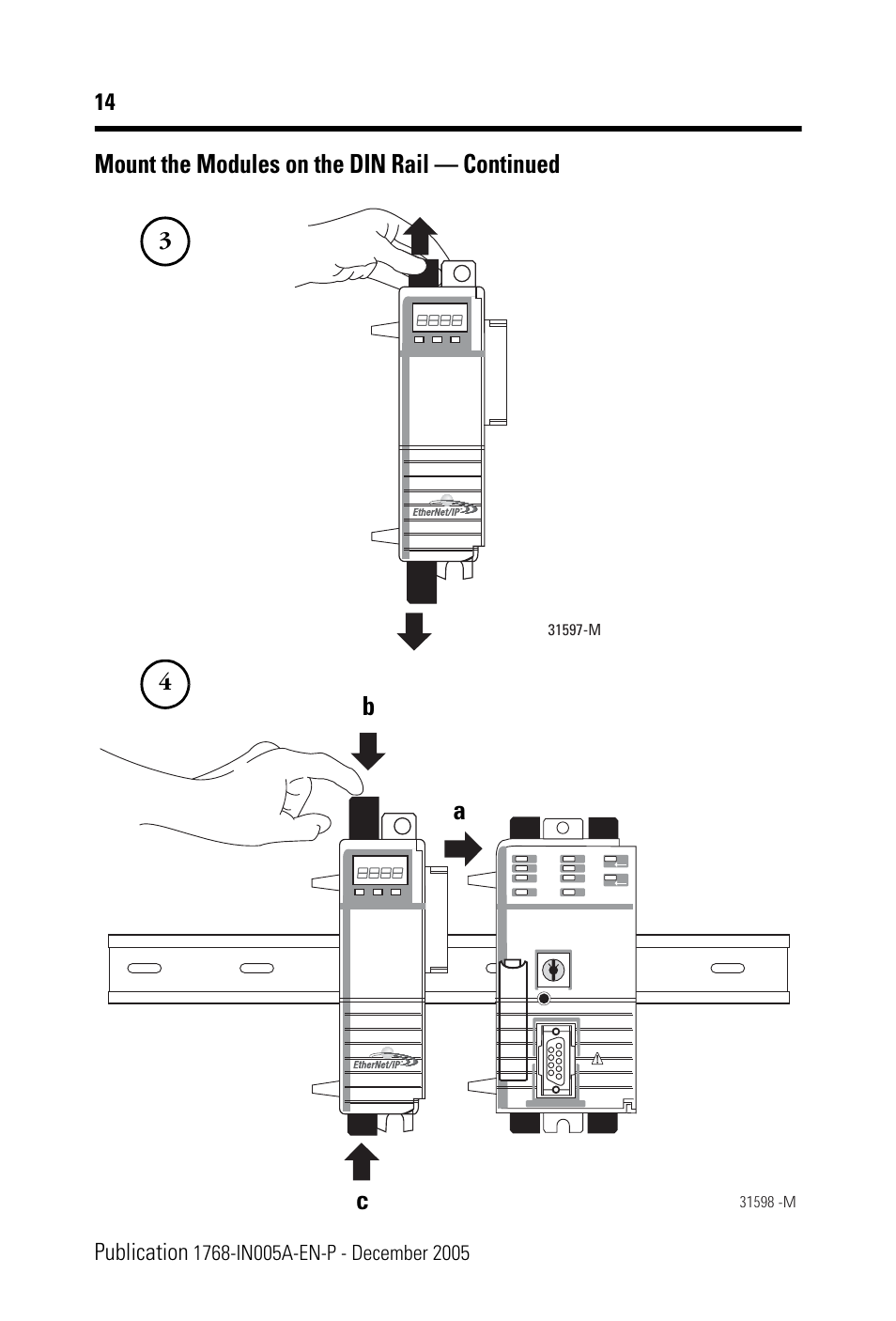 Ab c | Rockwell Automation 1768-M04SE CompactLogix SERCOS interface Module Installation Instructions User Manual | Page 14 / 28