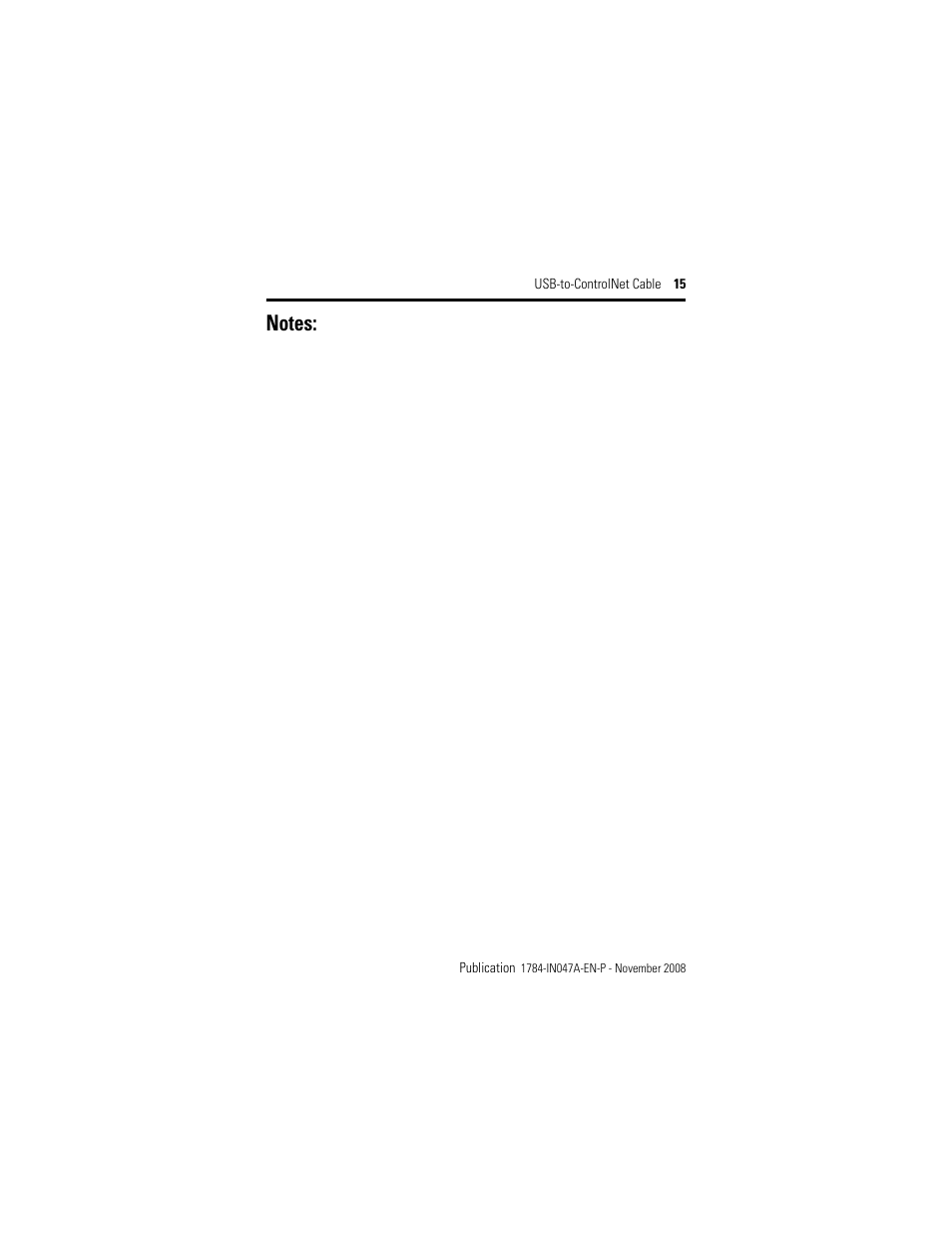 Rockwell Automation 1784-U2CN USB-to-ControlNet Cable Installation Instructions User Manual | Page 15 / 16