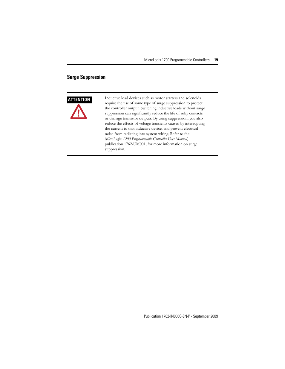 Rockwell Automation 1762-Lxxxxx MicroLogix 1200 Programmable Controllers Installation Instructions User Manual | Page 19 / 37