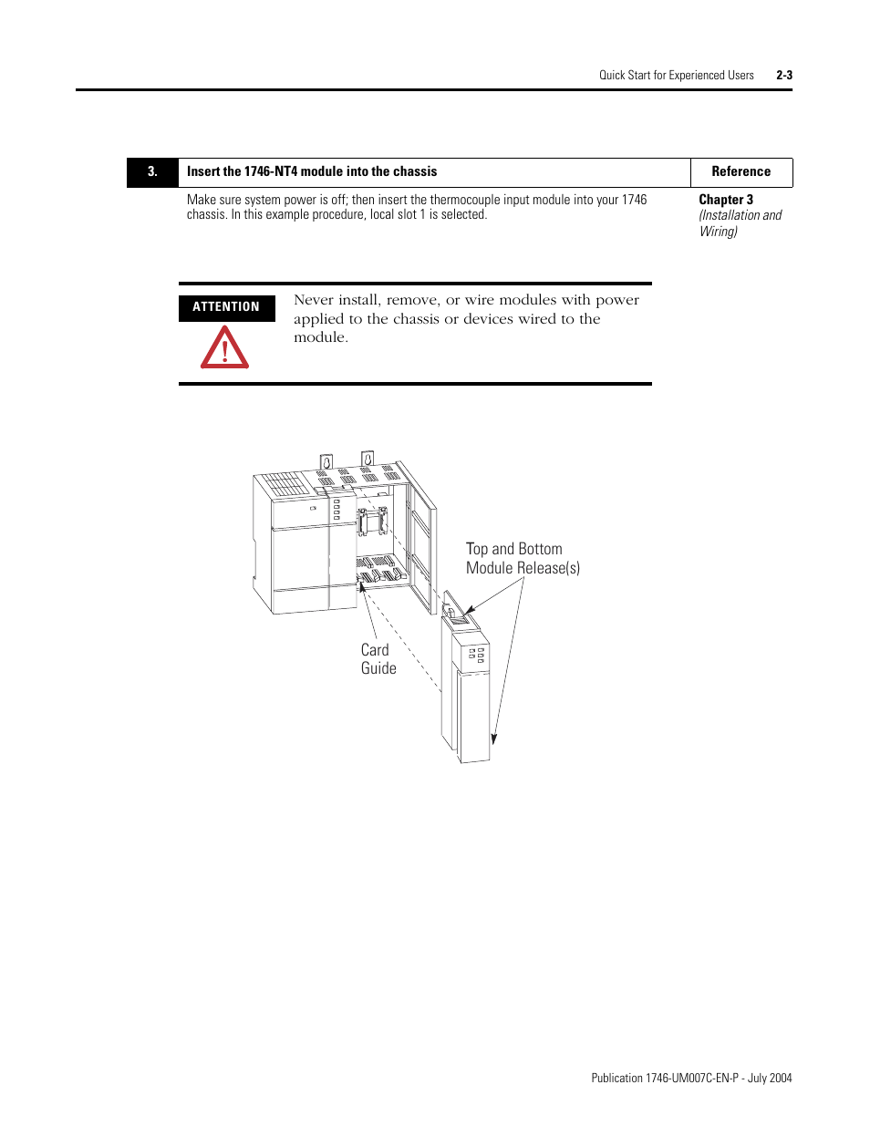 Rockwell Automation 1746-NT4 Series B,D17466.6.1 SLC 500 4-Channel Thermocouple/mV Input Module User Manual User Manual | Page 23 / 131