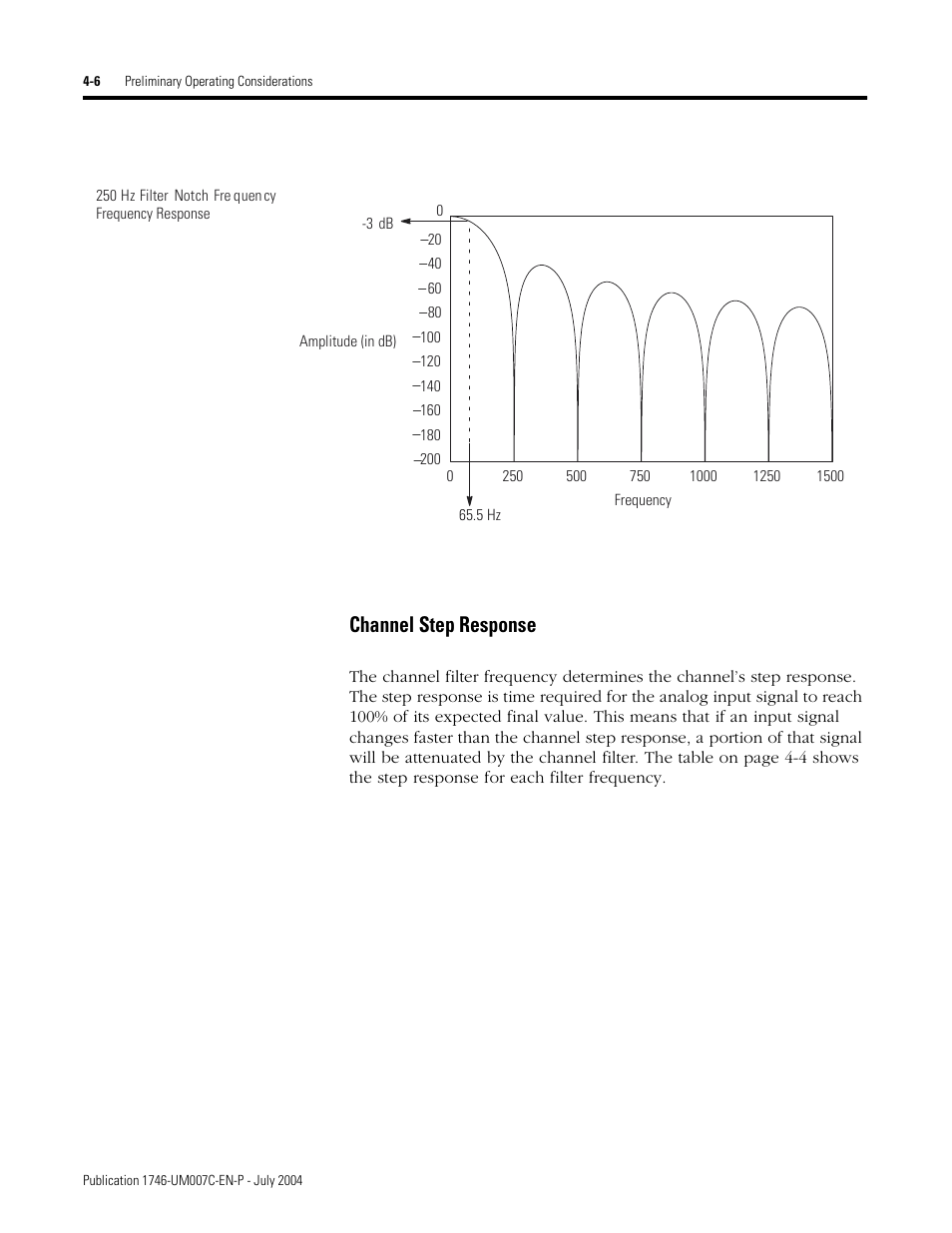 Channel step response -6, Channel step response | Rockwell Automation 1746-NT4 Series B,D17466.6.1 SLC 500 4-Channel Thermocouple/mV Input Module User Manual User Manual | Page 48 / 131