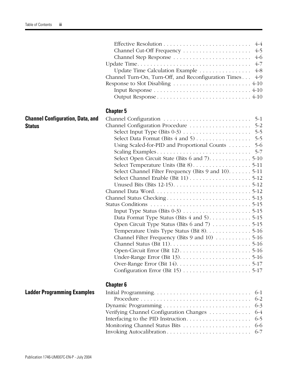 Rockwell Automation 1746-NT4 Series B,D17466.6.1 SLC 500 4-Channel Thermocouple/mV Input Module User Manual User Manual | Page 6 / 131