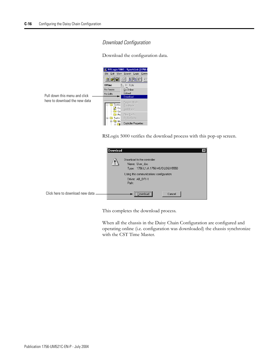 Rockwell Automation 1756-SYNCH ControlLogix SynchLink Module User Manual User Manual | Page 110 / 146